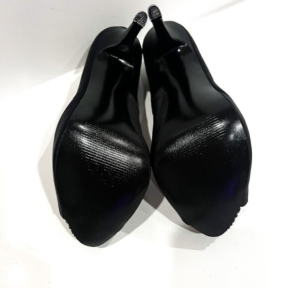 New Steve Madden Feelixx Black Satin Peep Toe Heel size 8 - Picture 8 of 10